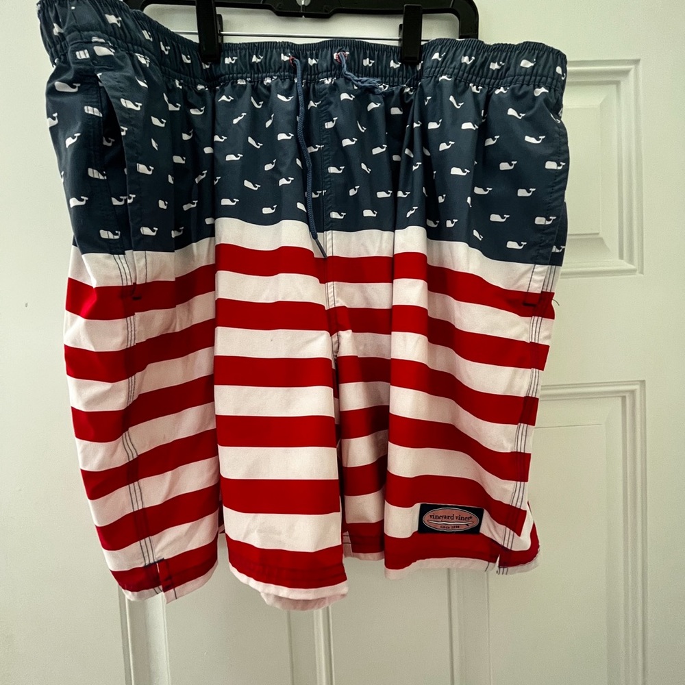 Vineyard Vines American Flag 3XB Men’s Swim Trunks